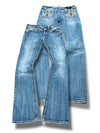 Vintage Miss Me Y2K lavtaljede bootcut-jeans til kvinder (M)