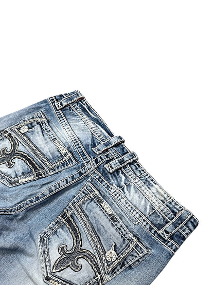 Vintage Rock Revival Y2K Baggy Jeans (L)
