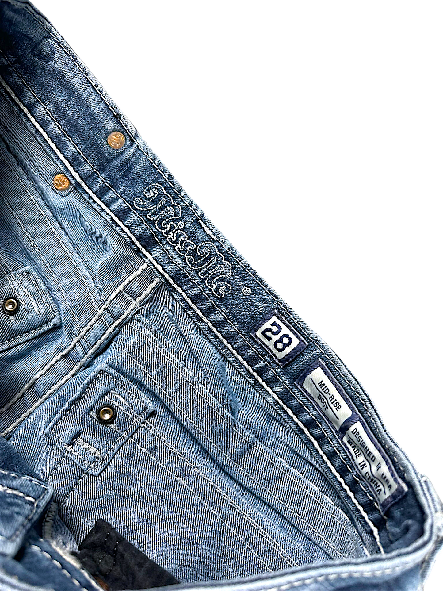Vintage Miss Me Y2K Low Waist Bootcut / Flared Damenjeans (L)