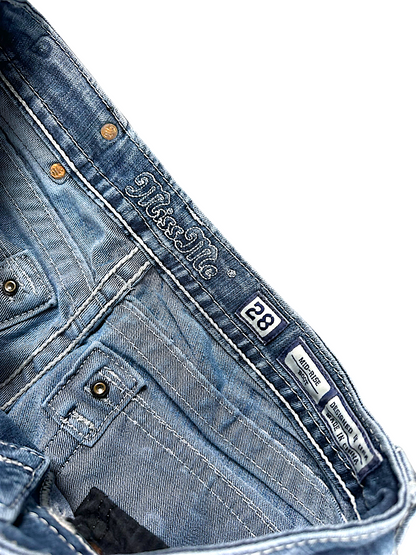 Vintage Miss Me Y2K Low Waist Bootcut / Flared Damenjeans (L)