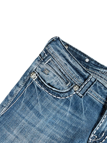 Vintage Miss Me Y2K Low Waist Bootcut Damenjeans (M)