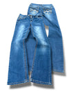 Vintage No Boundaries Y2K lavtaljede bootcut-jeans til kvinder (M)
