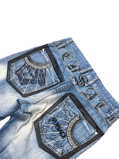 Vintage Versace Y2K Flared Baggy Jeans (L)