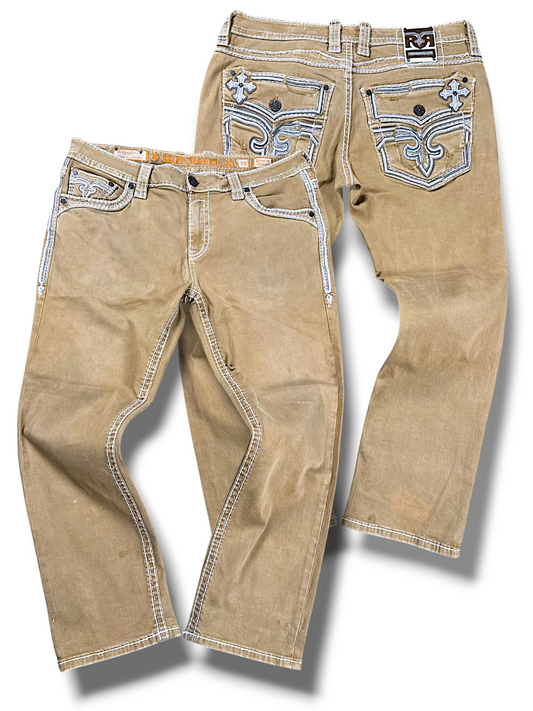 Vintage Rock Revival Y2K Straight Leg Jeans (M)