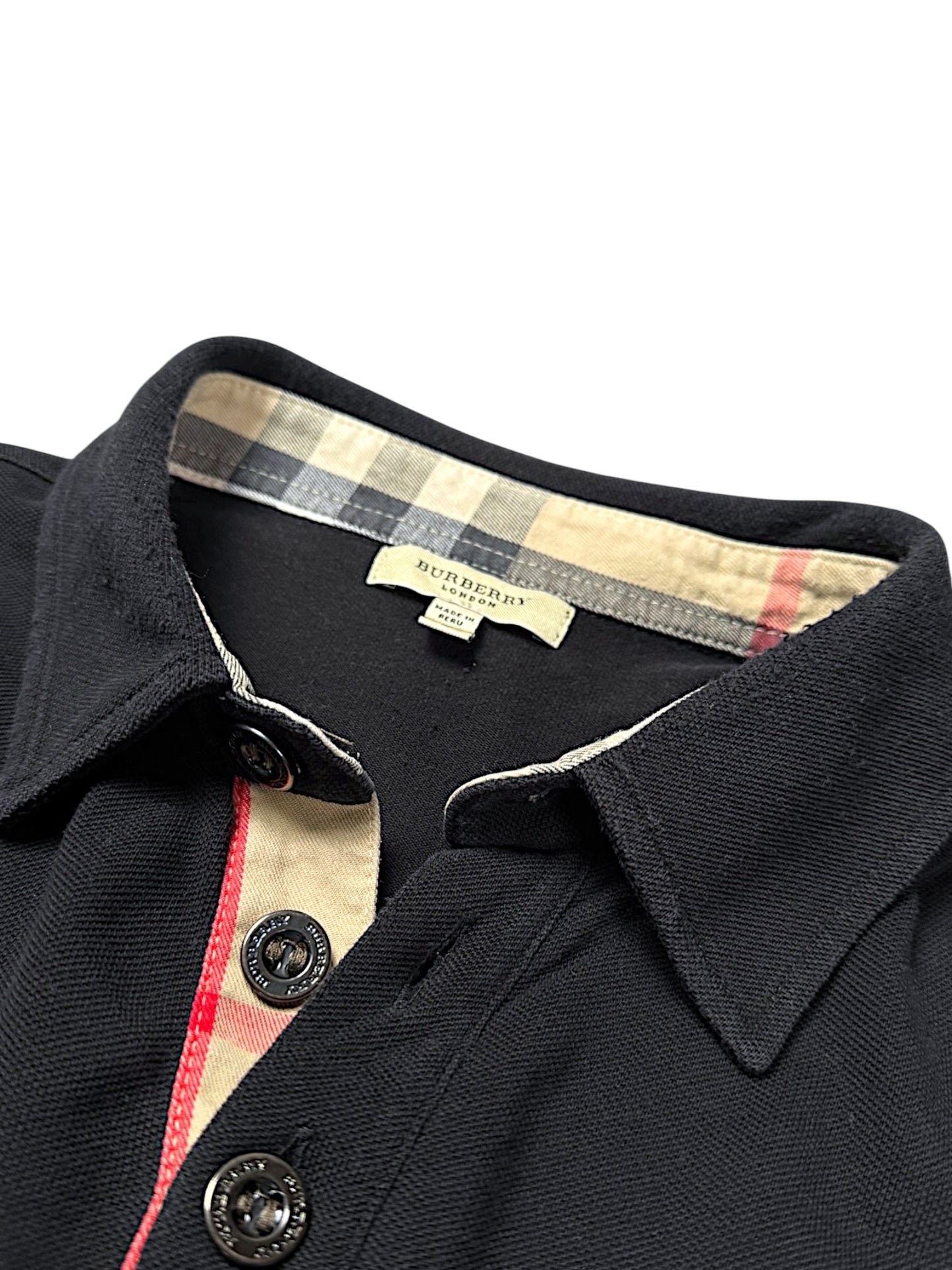 Vintage Burberry Y2K Langarm Polo (L)