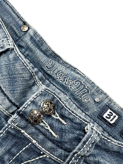 Vintage Miss Me Y2K Low Waist Bootcut / Flared Damenjeans (M)