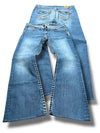 Vintage Embroidery Y2K Low Waist Flared Damenjeans (L)