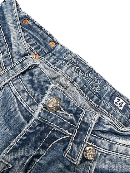 Vintage Miss Me Y2K Low Waist Bootcut Damenjeans (XS)