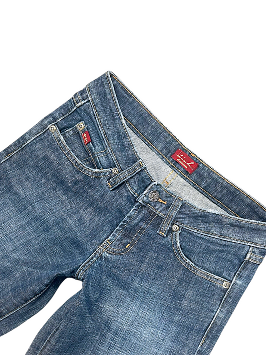 Vintage Embroidery Y2K Low Waist Flared Damenjeans (L)