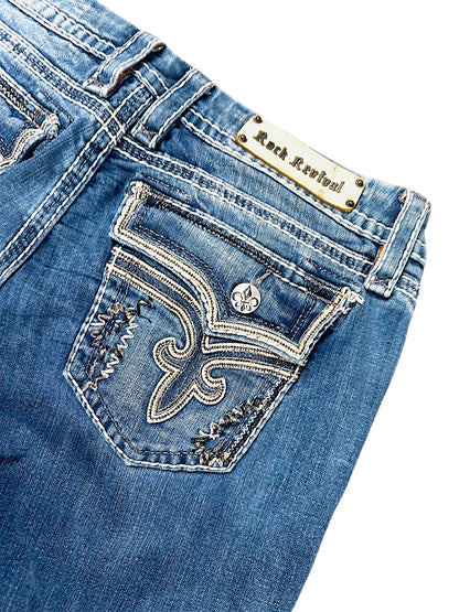 Vintage Rock Revival Y2K Baggy Jeans (L)