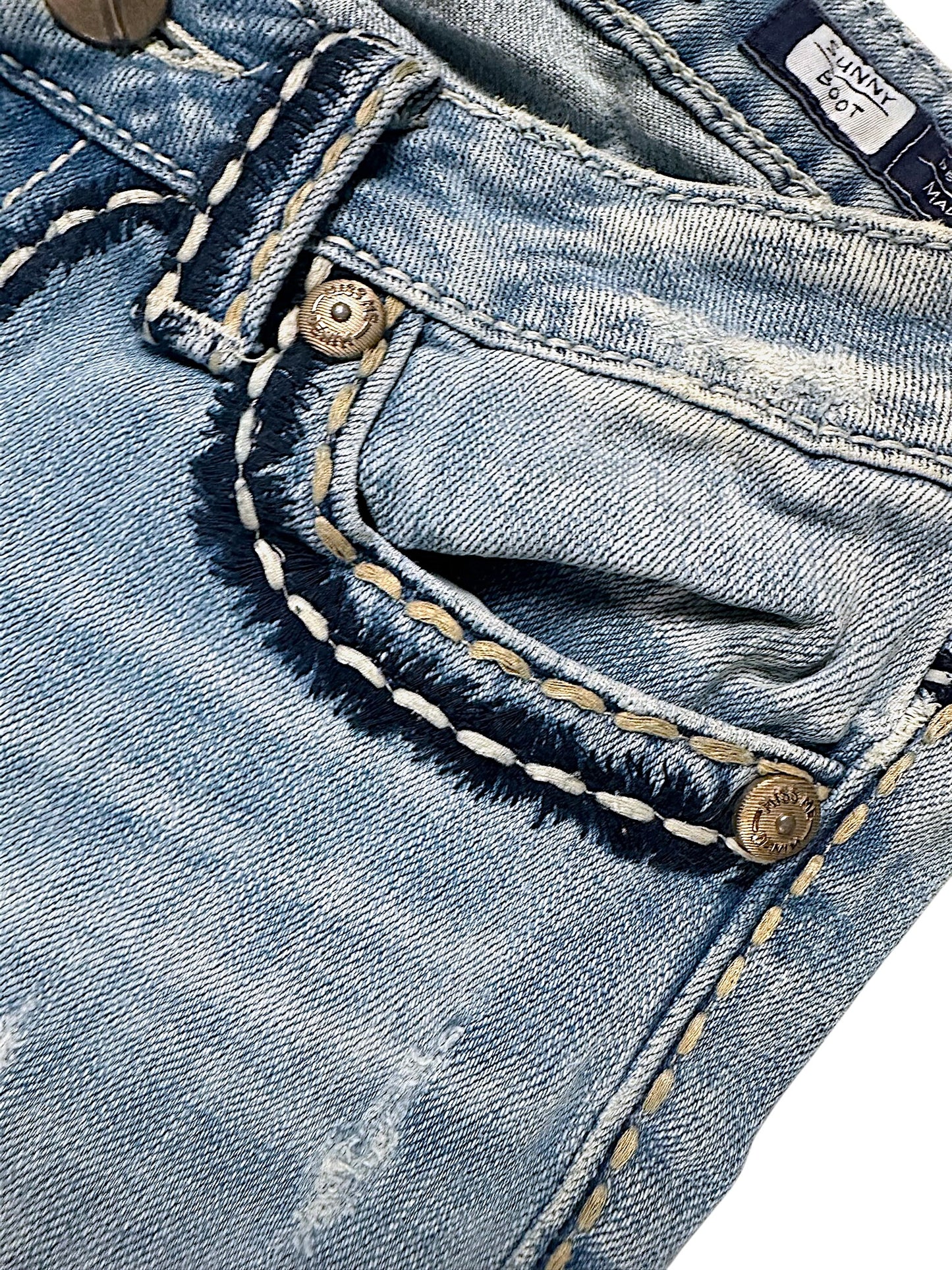 Vintage Miss Me Y2K Low Waist Bootcut / Flared Damenjeans (M)