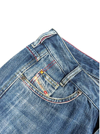 Vintage Diesel Embroidery Y2K Flared Damenjeans (S)