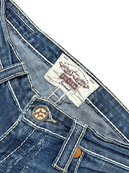 Vintage Embroidery Y2K Flared Jeans (S)