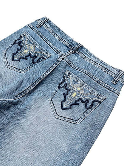 Vintage Y2K Broderi Flared Jeans (L)
