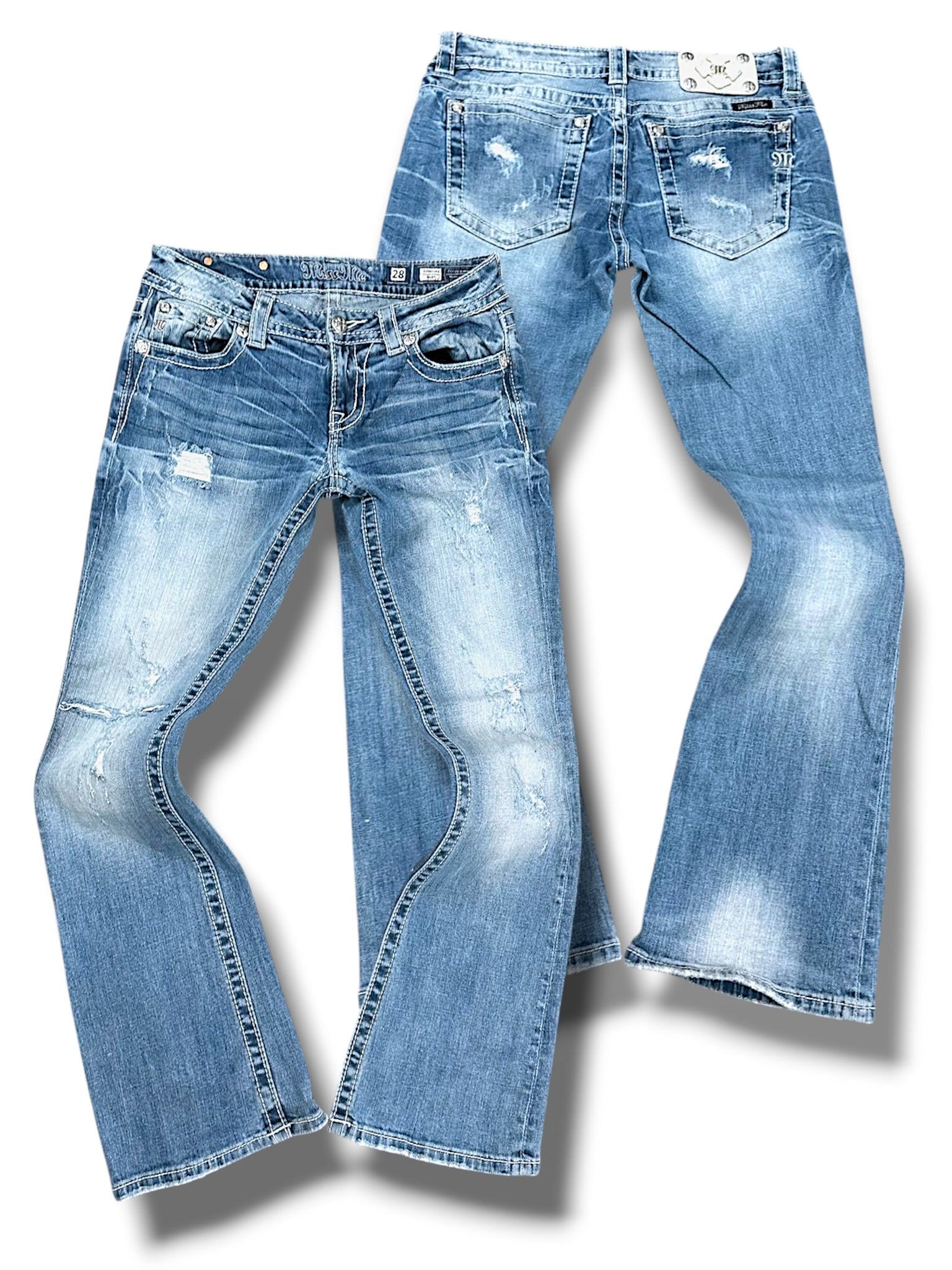 Vintage Miss Me Y2K Bootcut Damenjeans (M)