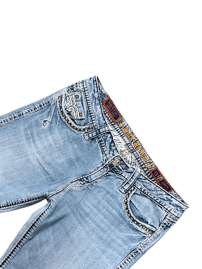 Vintage Rock Revival Y2K Straight Leg Jeans (XL)