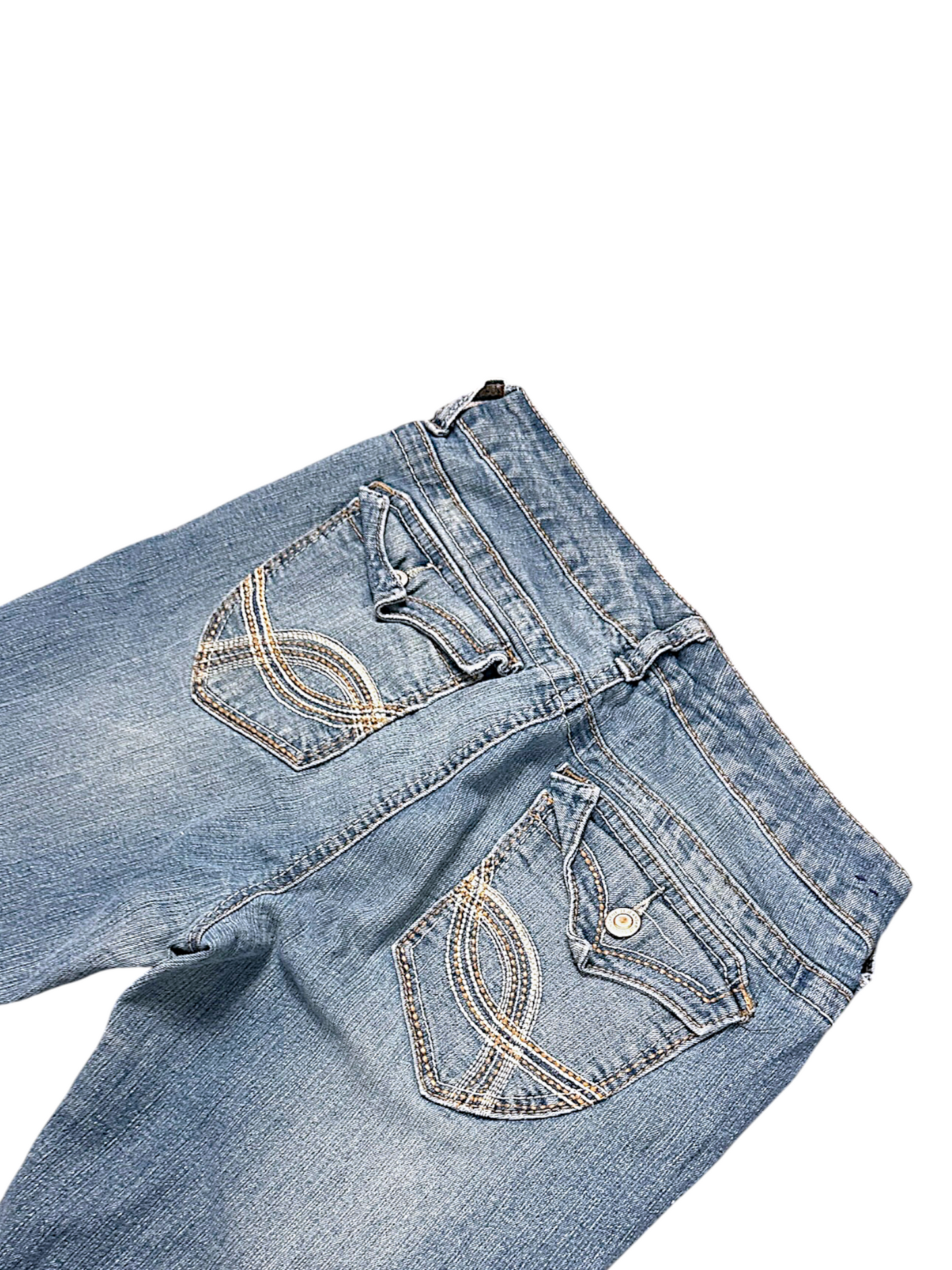 Vintage Embroidery Y2K Bootcut Damenjeans (M)