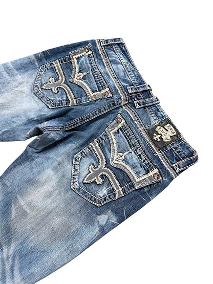 Vintage Rock Revival Y2K Baggy Jeans (L)