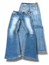 Vintage Y2K lavtaljede bootcut / svajer damejeans (S)