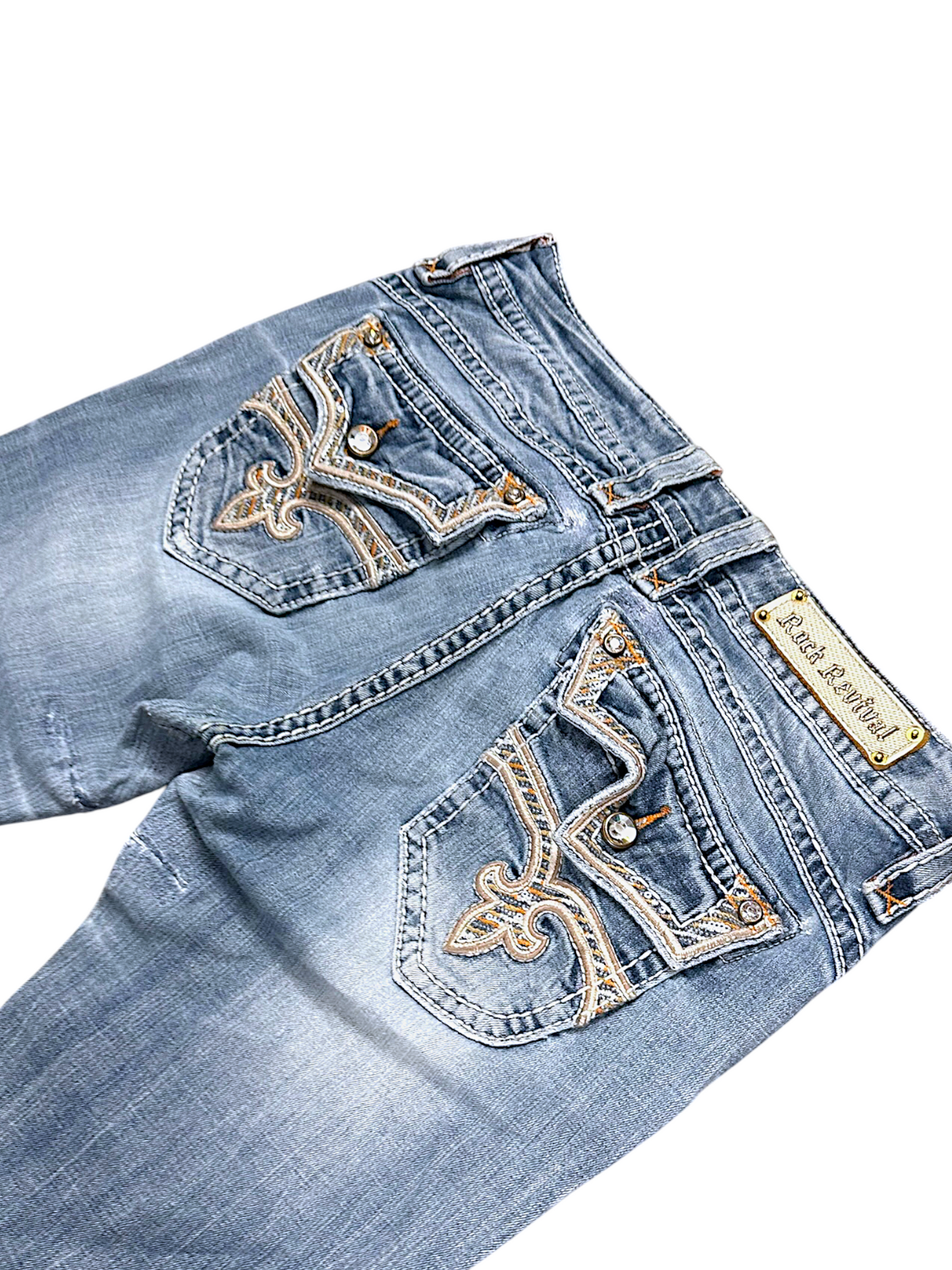 Vintage Rock Revival Y2K Bootcut / Flared Damenjeans (XL)