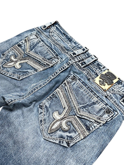 Vintage Rock Revival Y2K Straight Leg Jeans (M)