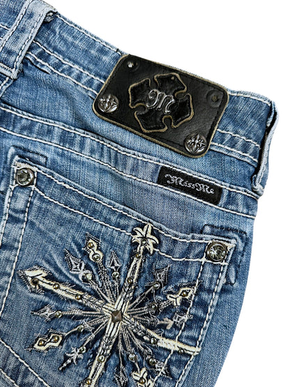 Vintage Miss Me y2k low waist Bootcut Damenjeans (L)