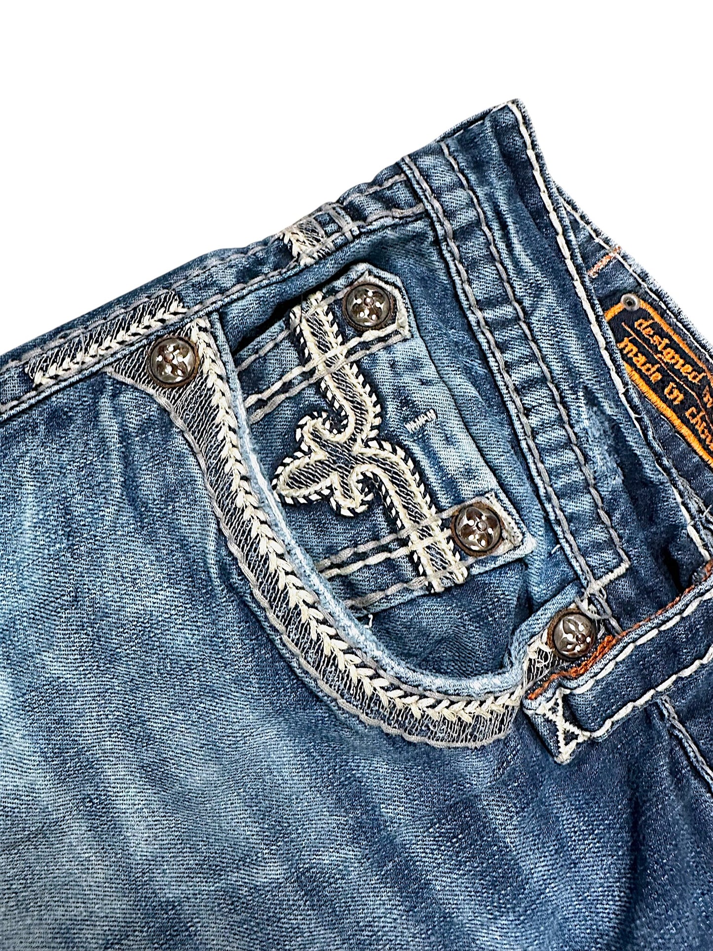 Vintage Rock Revival Y2K Baggy Jeans (L)