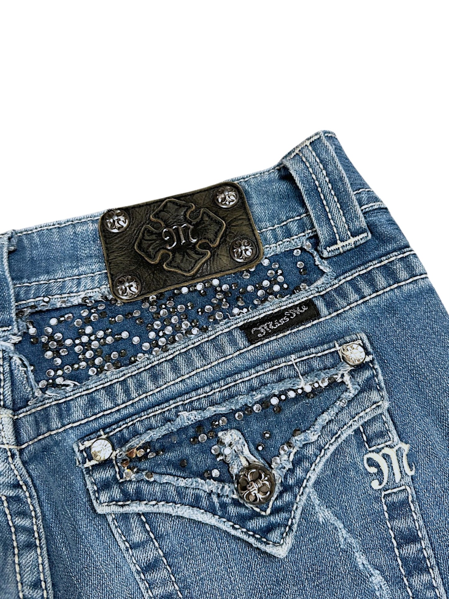 Vintage Miss Me Y2K Low Waist Bootcut / Flared Damenjeans (M)