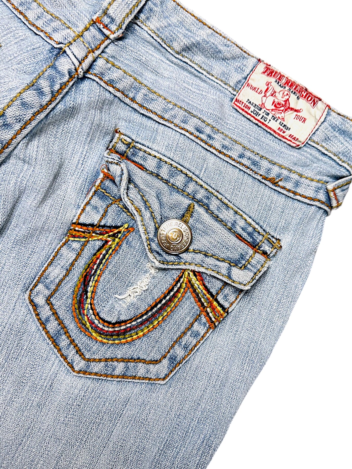 Vintage True Religion Y2K Low Waist Bootcut Damenjeans (S)