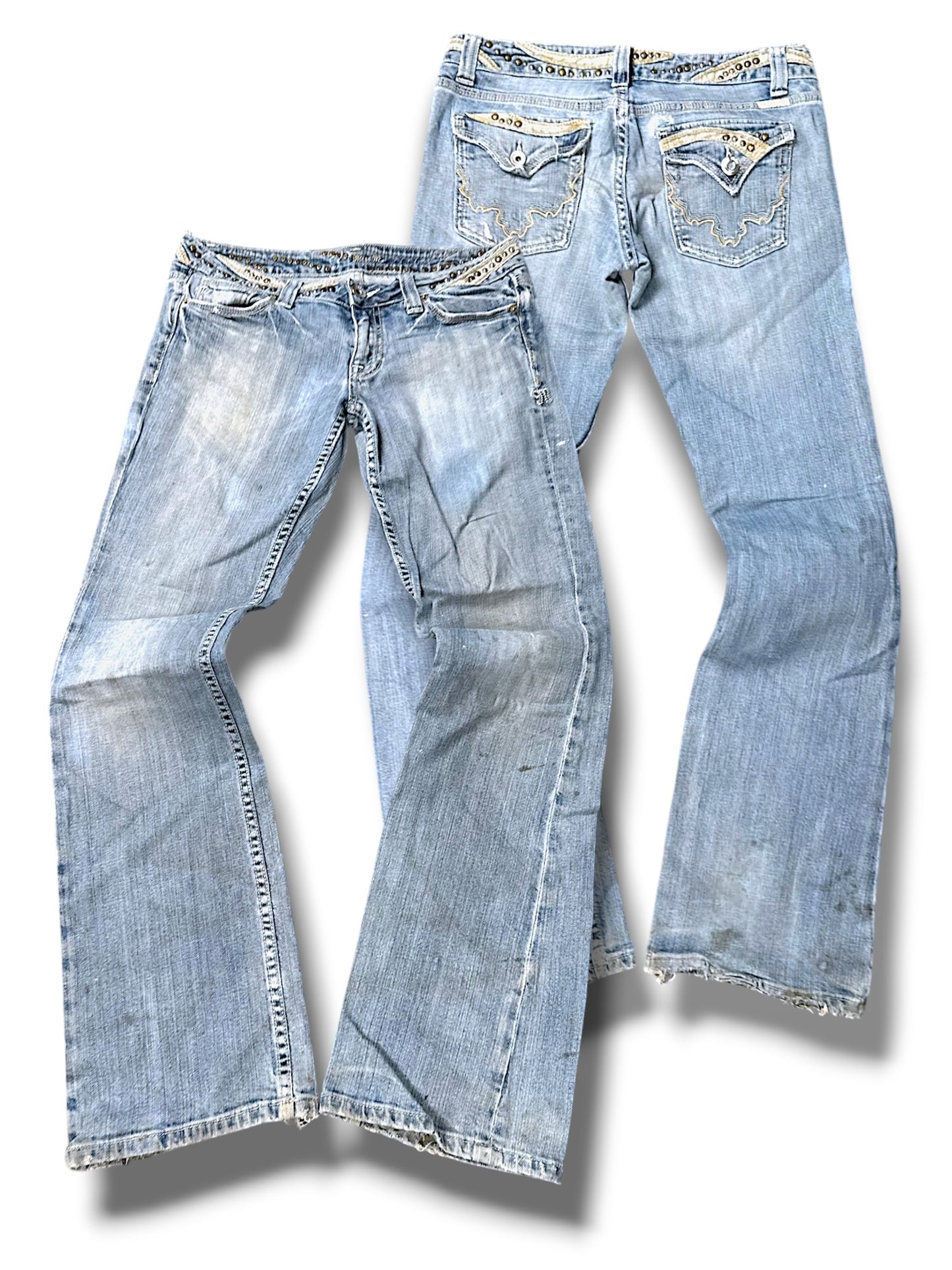 Vintage Miss Me Y2K Low Waist Bootcut / Flared Damenjeans (L)