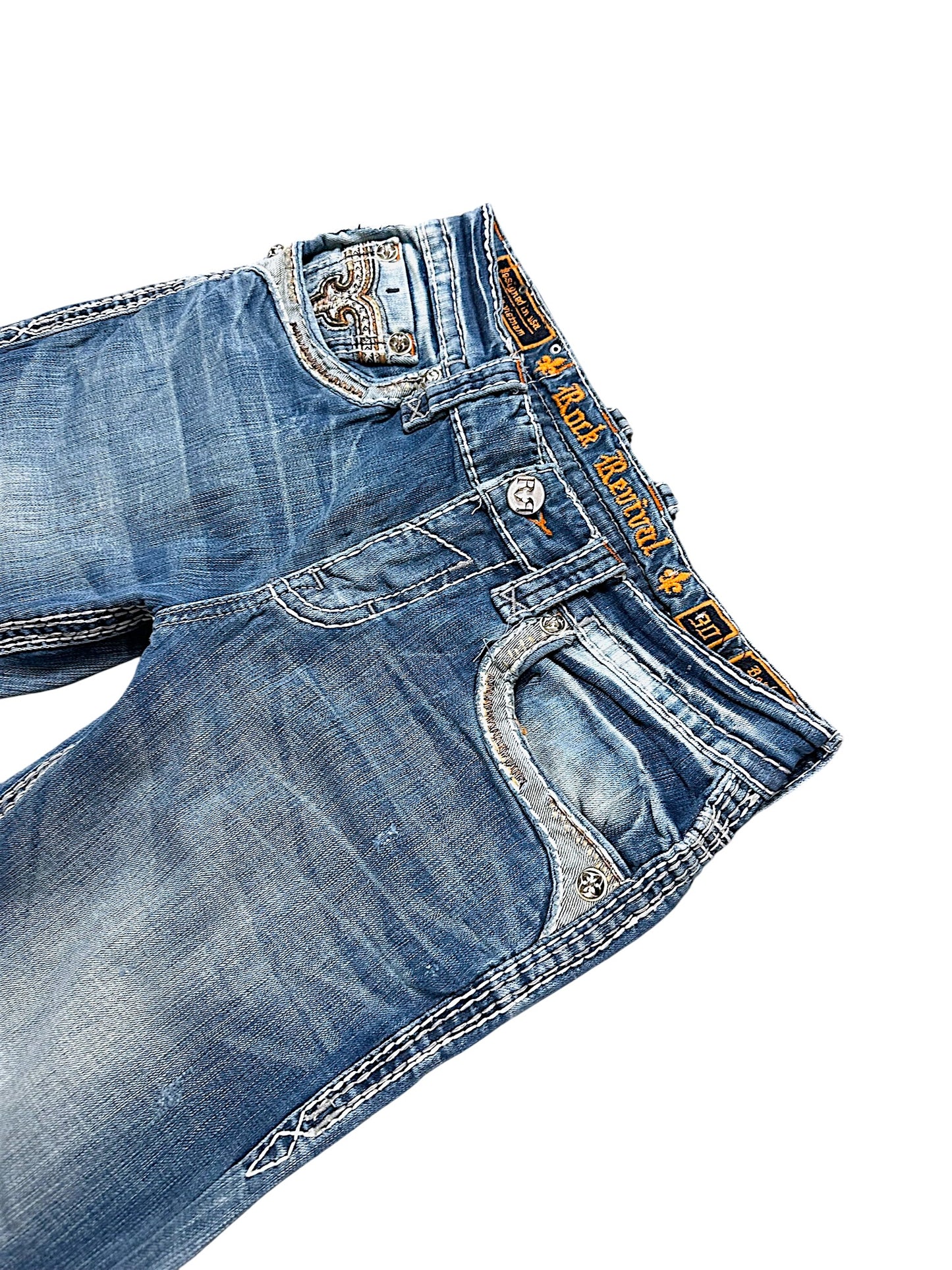 Vintage Rock Revival Y2K Straight Leg Jeans (M)