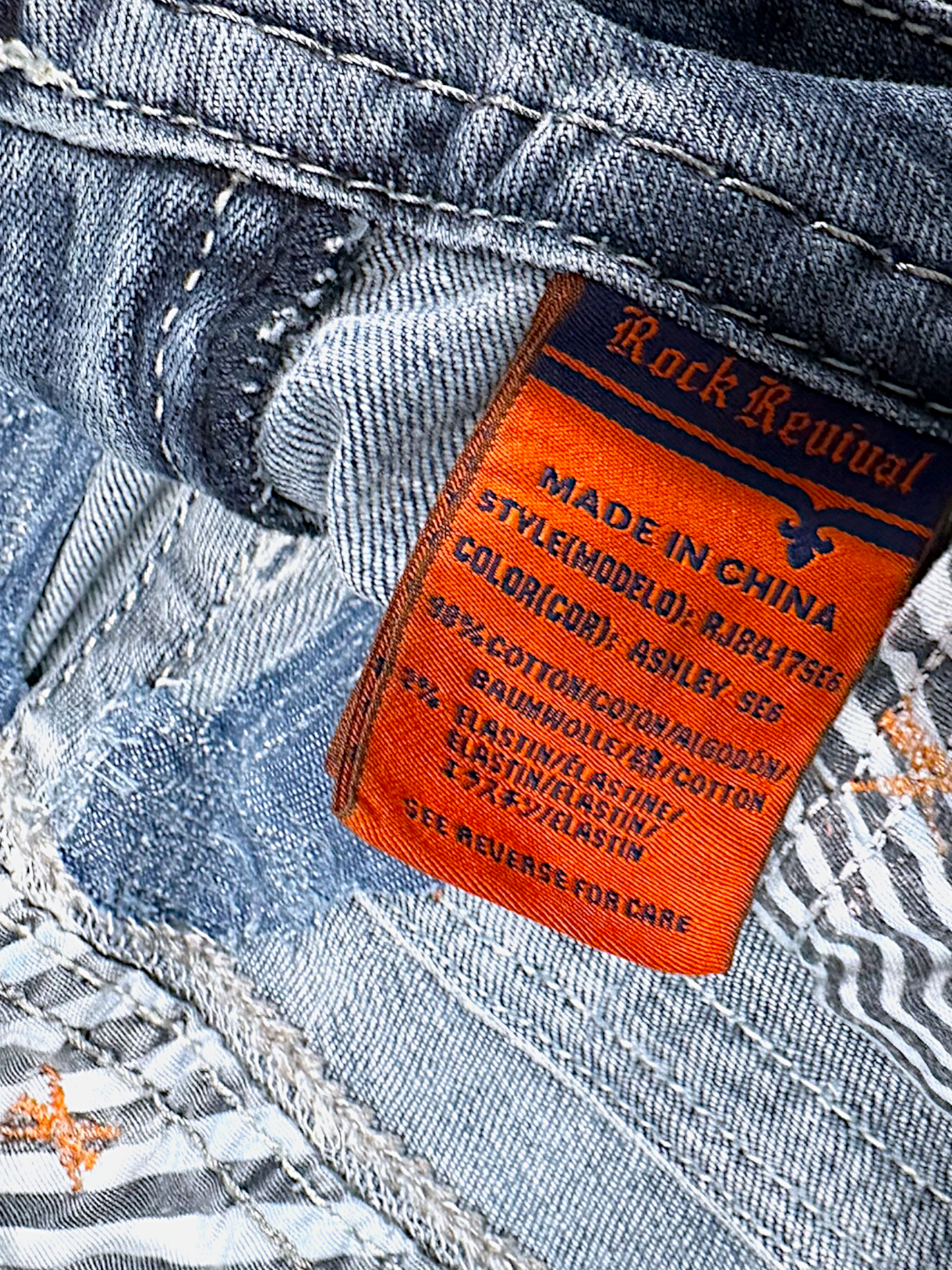Vintage Rock Revival Y2K Low Waist Bootcut Damenjeans (L)