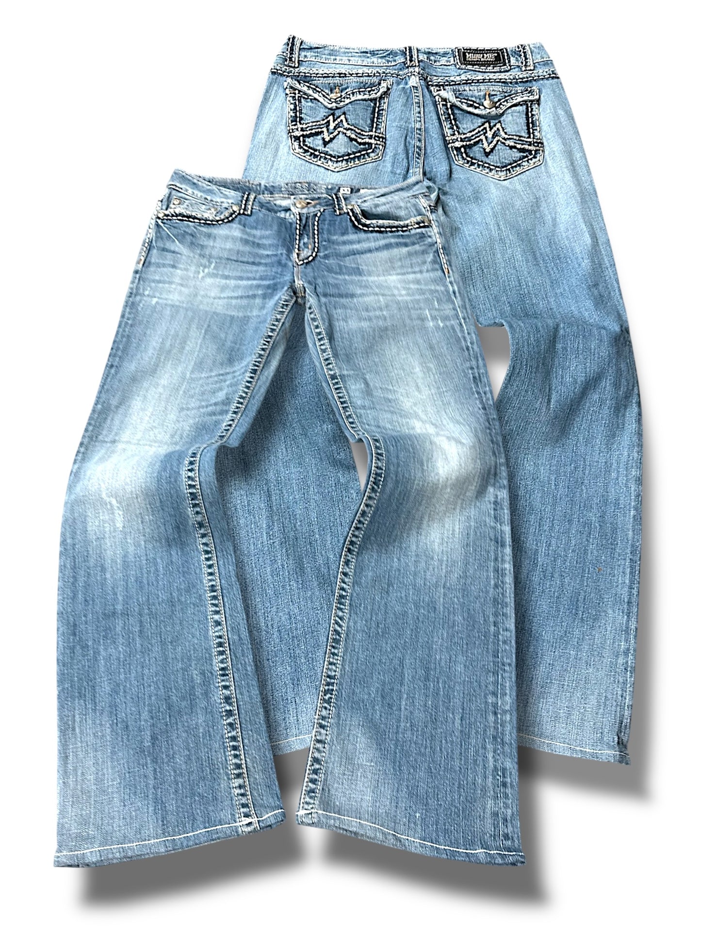 Vintage Miss Me Y2K Low Waist Bootcut / Flared Damenjeans (L)