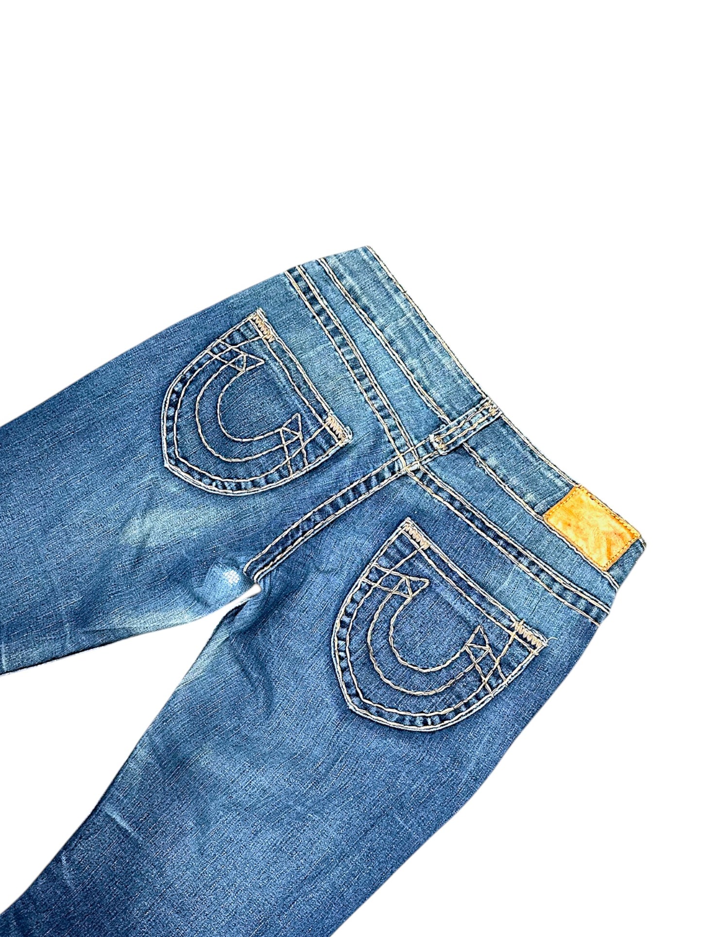 Vintage True Religion Y2K Low Waist Bootcut Damenjeans (M)
