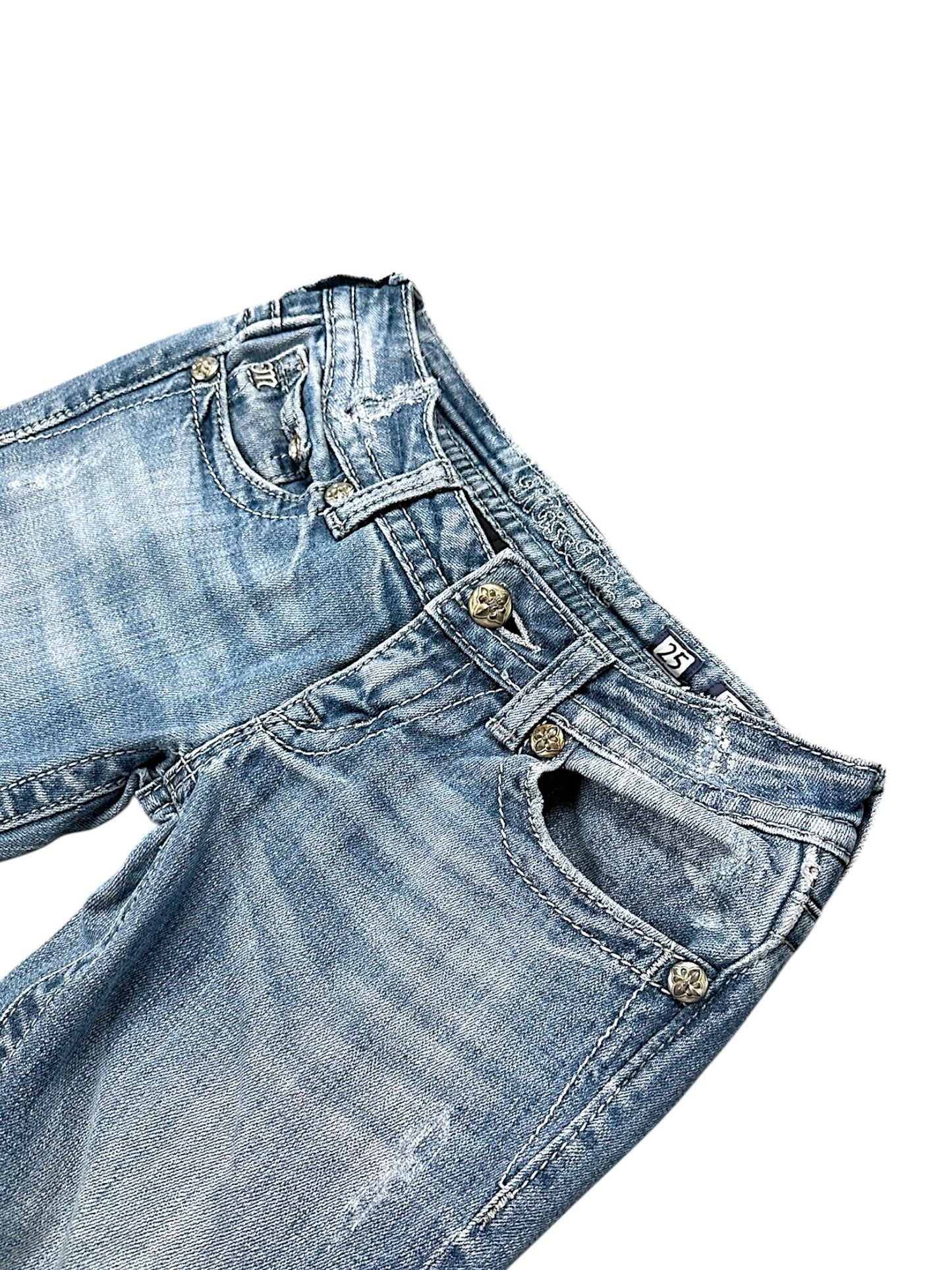 Vintage Miss Me Y2K Low Waist Bootcut / Flared Damenjeans (S)