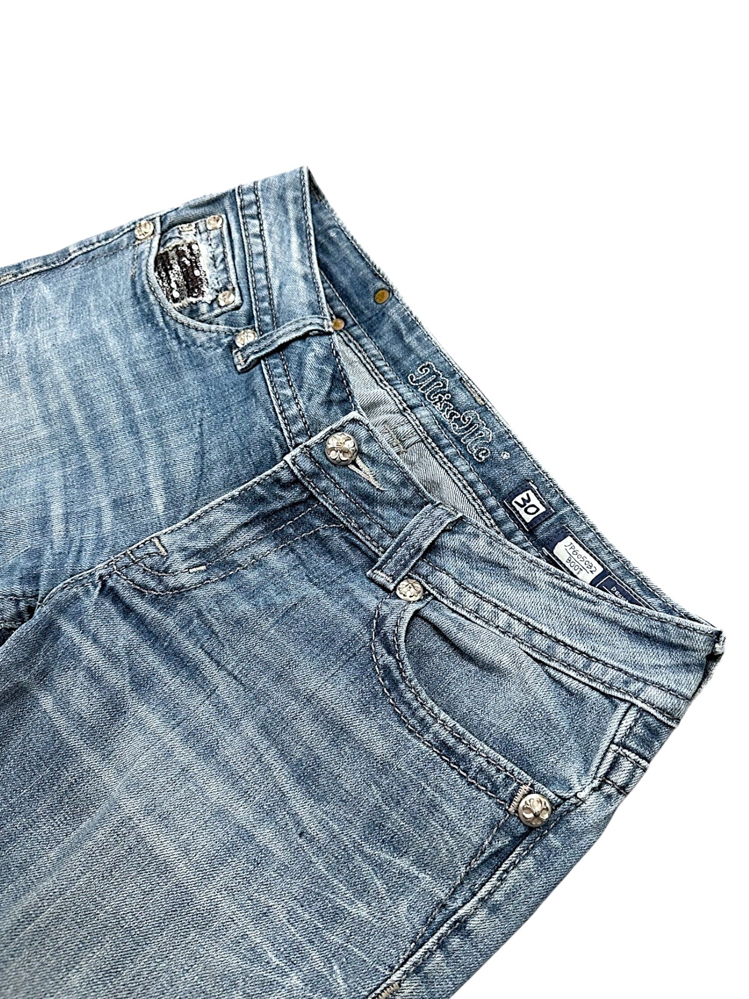 Vintage Miss Me Y2K Low Waist Bootcut / Flared Damenjeans (M)