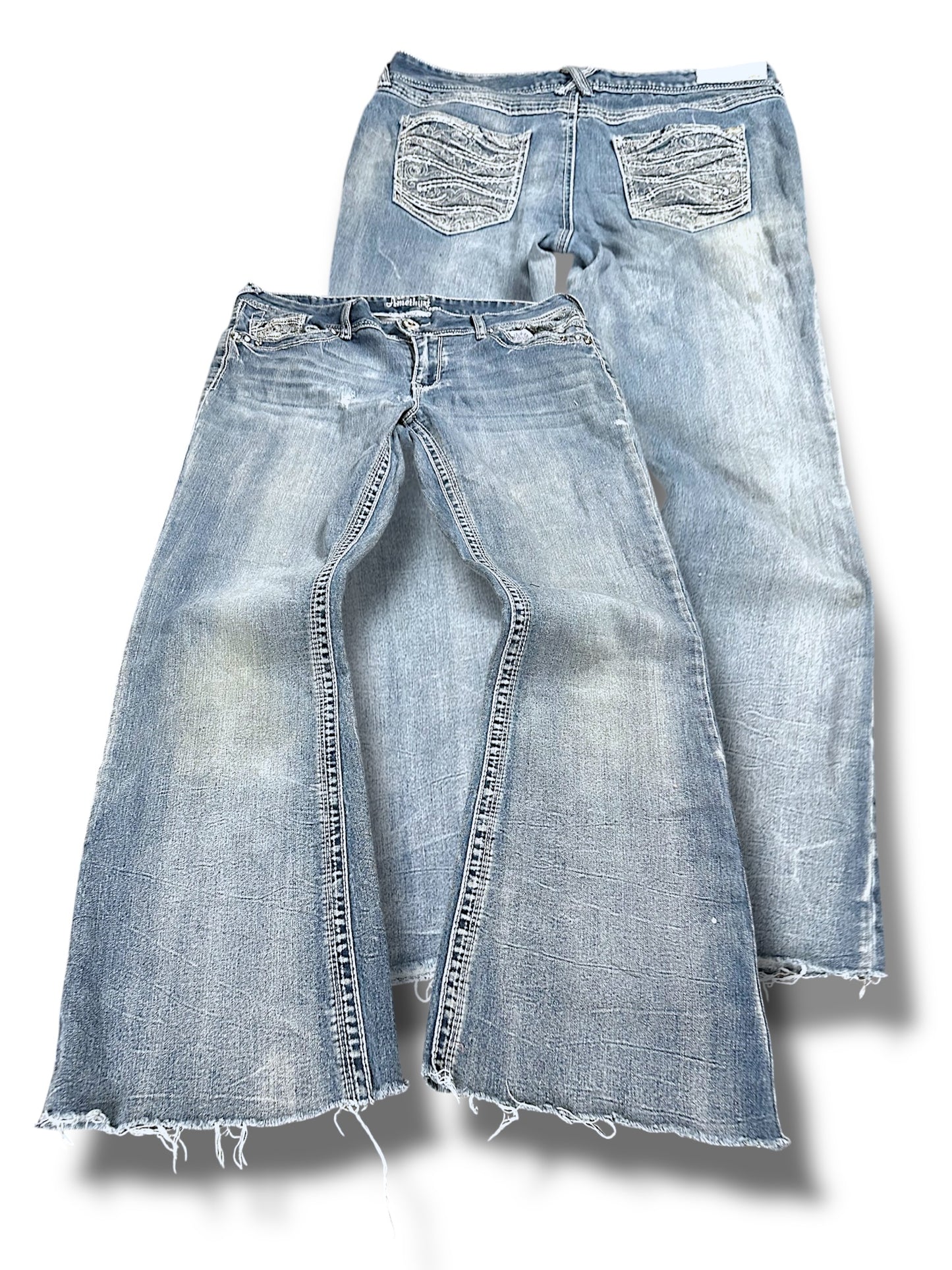 Vintage Amethyst Y2K Low Waist Bootcut / Flared Damenjeans (M)