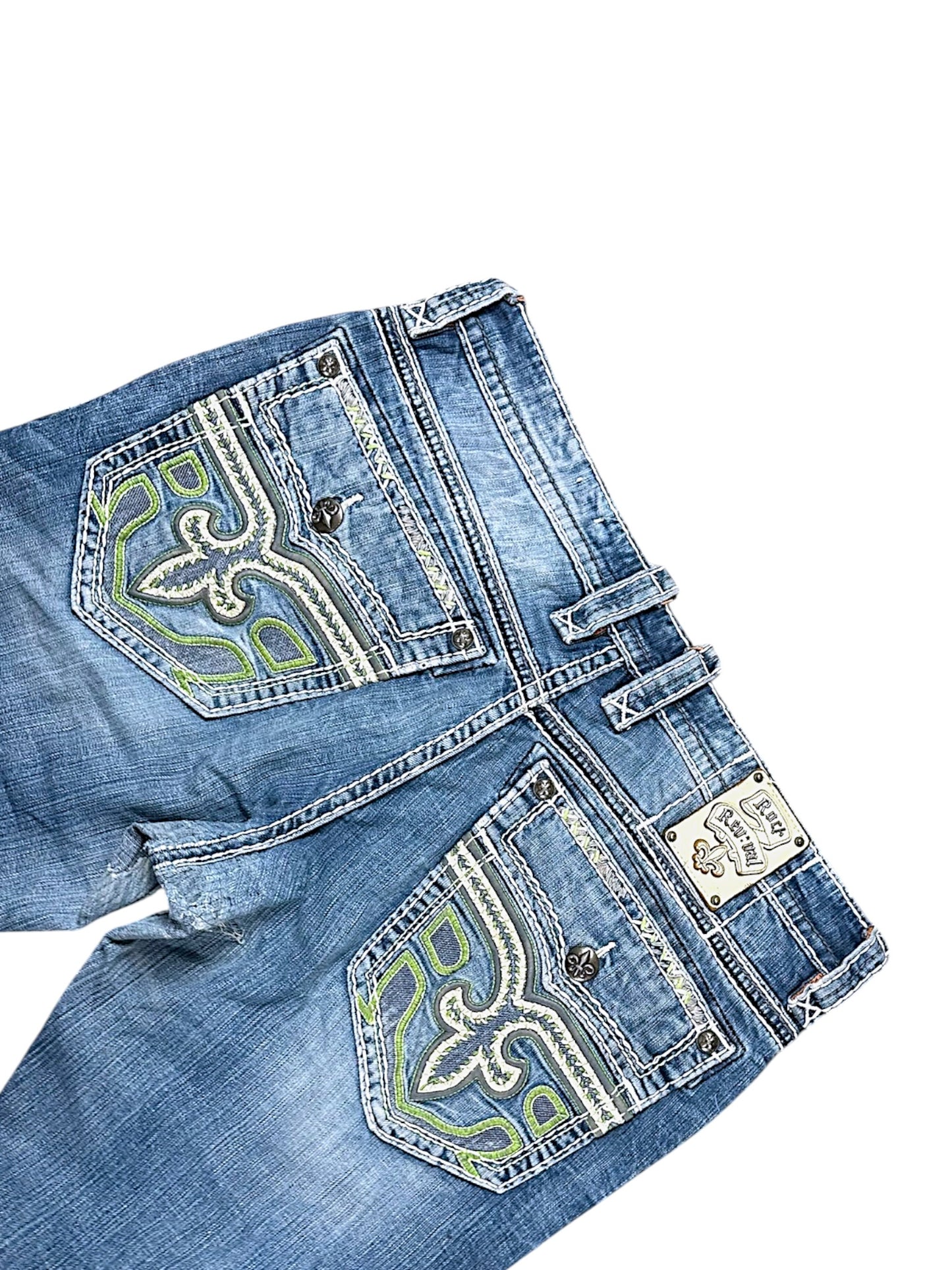 Vintage Rock Revival Y2K Baggy Jeans (L)