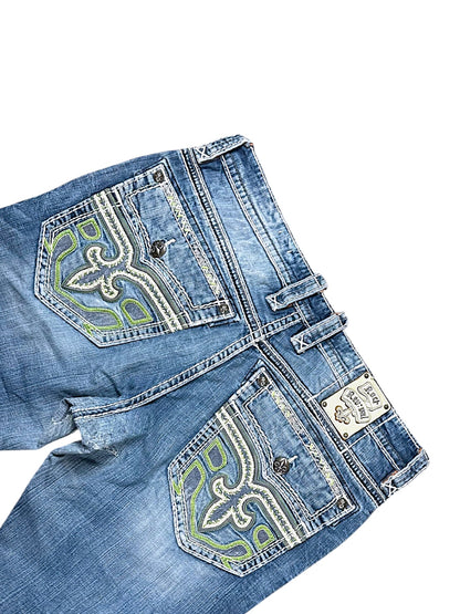 Vintage Rock Revival Y2K Baggy Jeans (L)