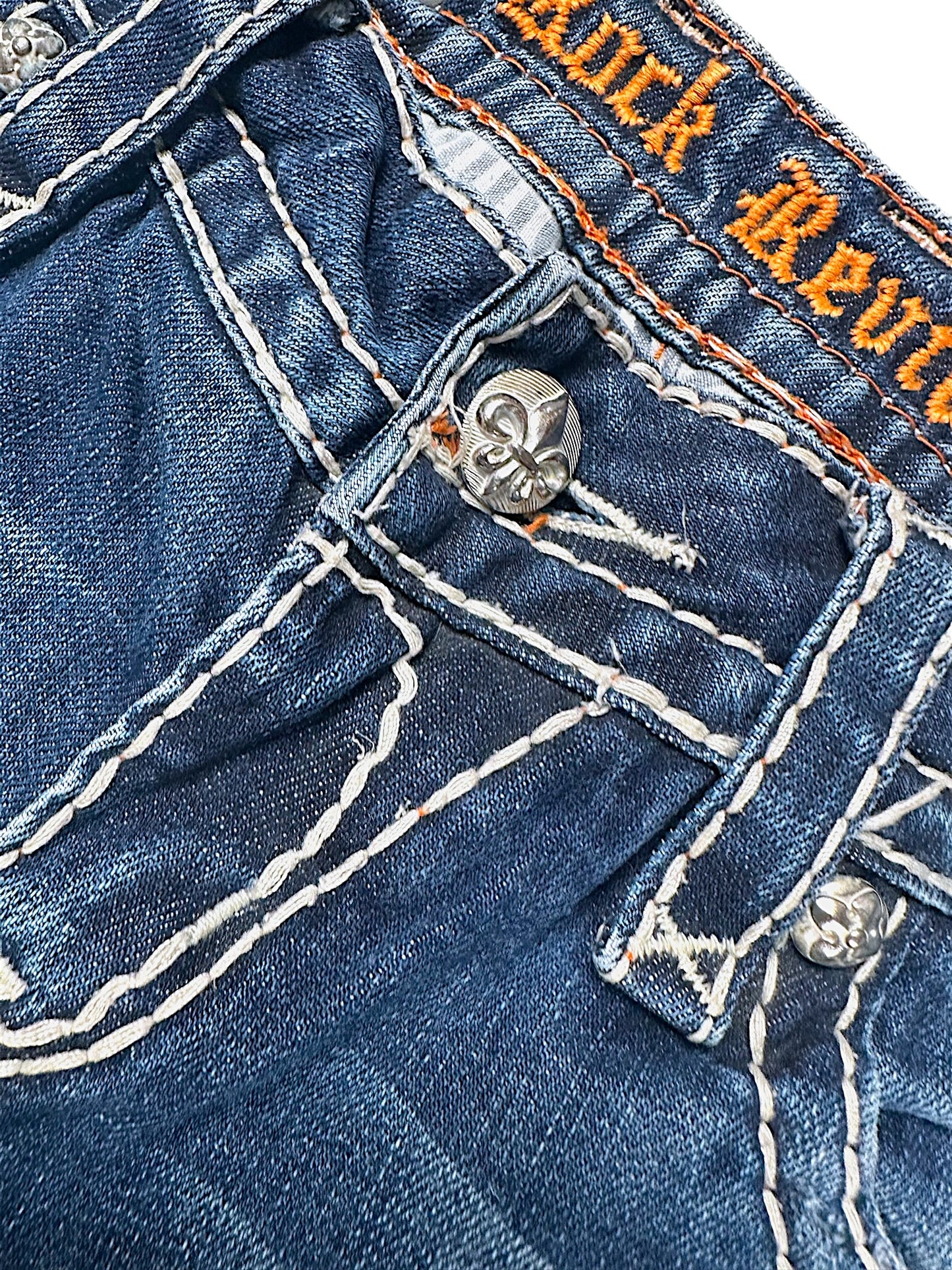 Vintage Rock Revival Y2K Low Waist Bootcut / Flared Damenjeans (M)