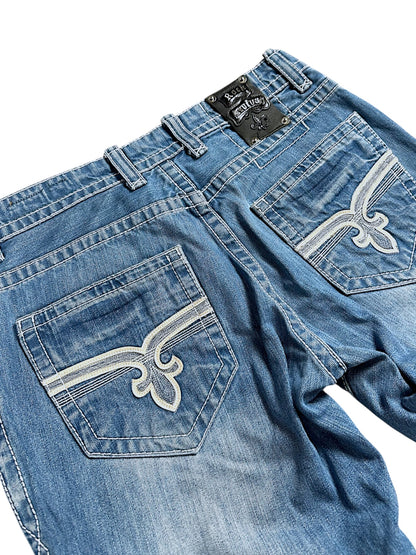 Vintage Rock Revival Y2K Straight Leg Jeans (M)