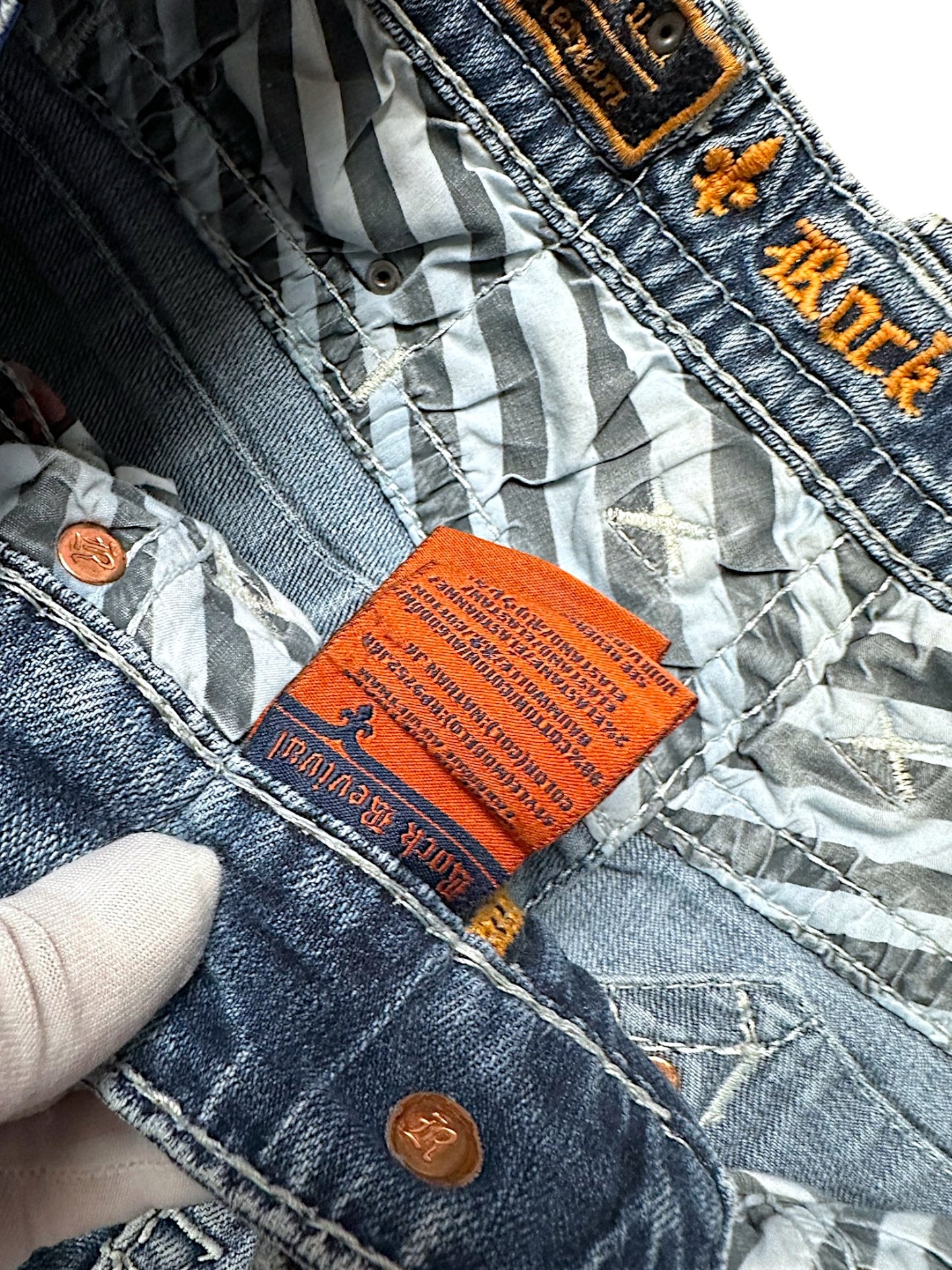 Vintage Rock Revival Straight Leg Jeans (M)
