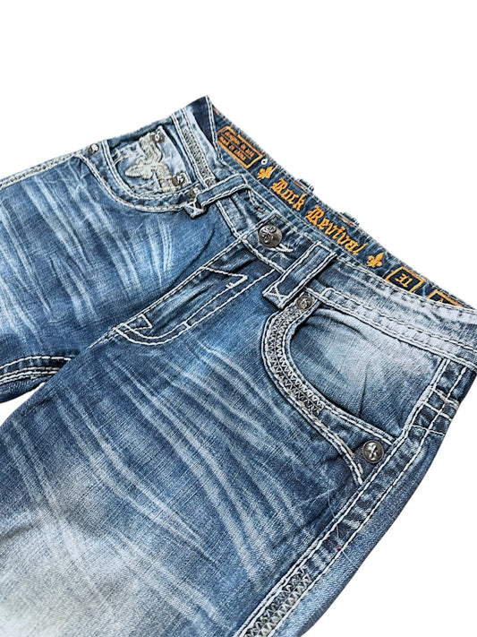 Vintage Y2K Rock Revival Baggy Jeans (M)