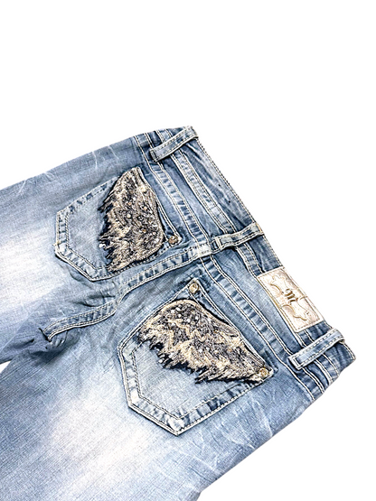 Vintage Miss Me Y2K Low Waist Bootcut / Flared Damenjeans (L)