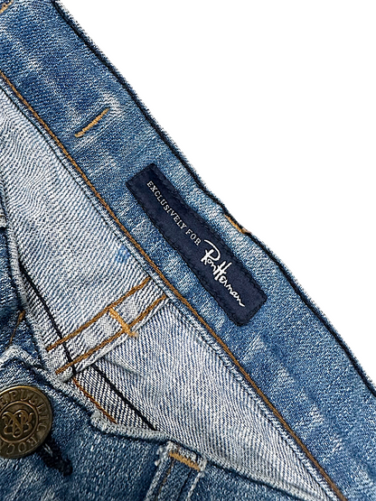 Vintage Embroidery Y2K Low Waist Bootcut / Flared Damenjeans (S)