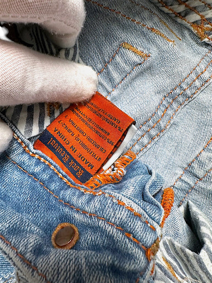 Vintage Rock Revival Y2K Low Waist Bootcut Damenjeans (S)