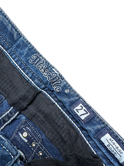 Vintage Miss Me Y2K Low Waist Bootcut / Flared Damenjeans (S)