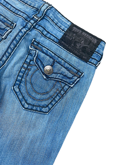Vintage True Religion Y2K Low Waist Bootcut / Flared Damenjeans (S)