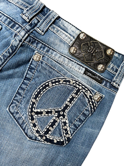 Vintage Miss Me Y2K Low Waist Bootcut / Flared Damenjeans (L)