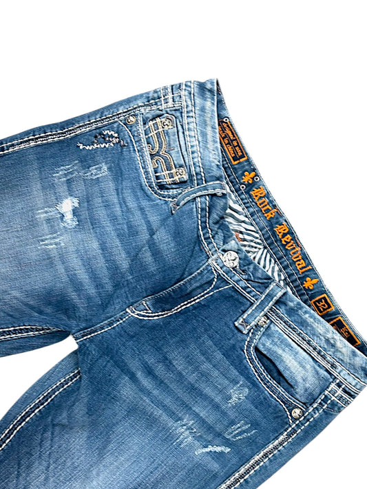 Vintage Rock Revival Y2K Baggy Jeans (L)